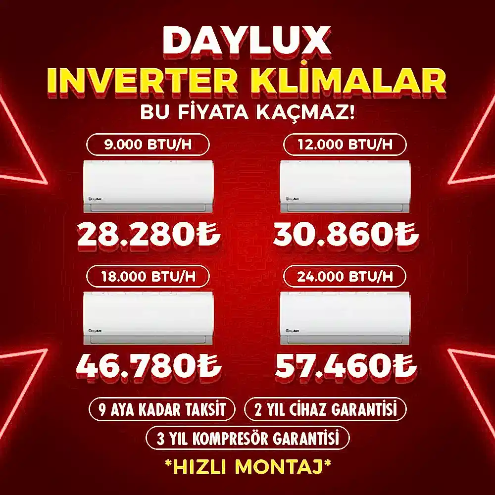 Daylux Inverter Klimalar Bu Fiyata Kaçmaz | Metropol Grup