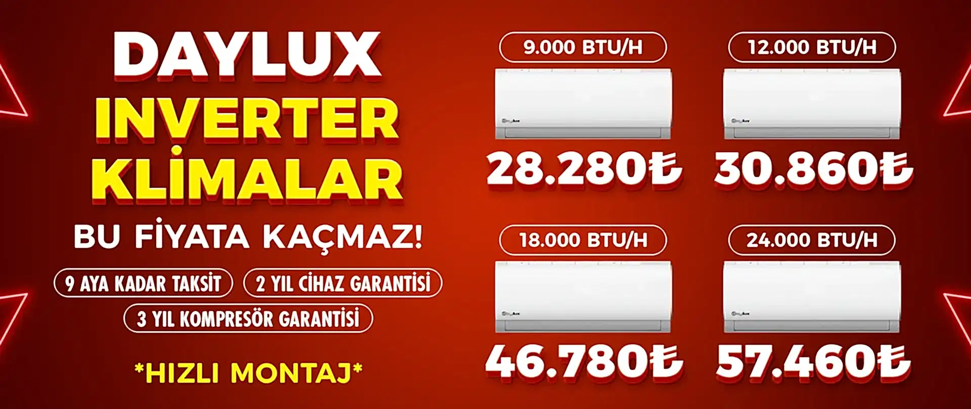 Daylux Inverter Klimalar Bu Fiyata Kaçmaz | Metropol Grup